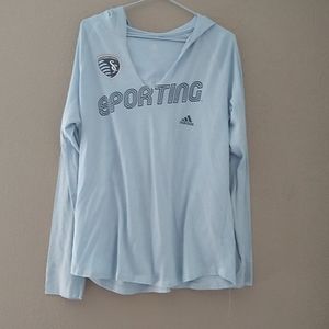 Adidas Sporting KC tshirt hoodie